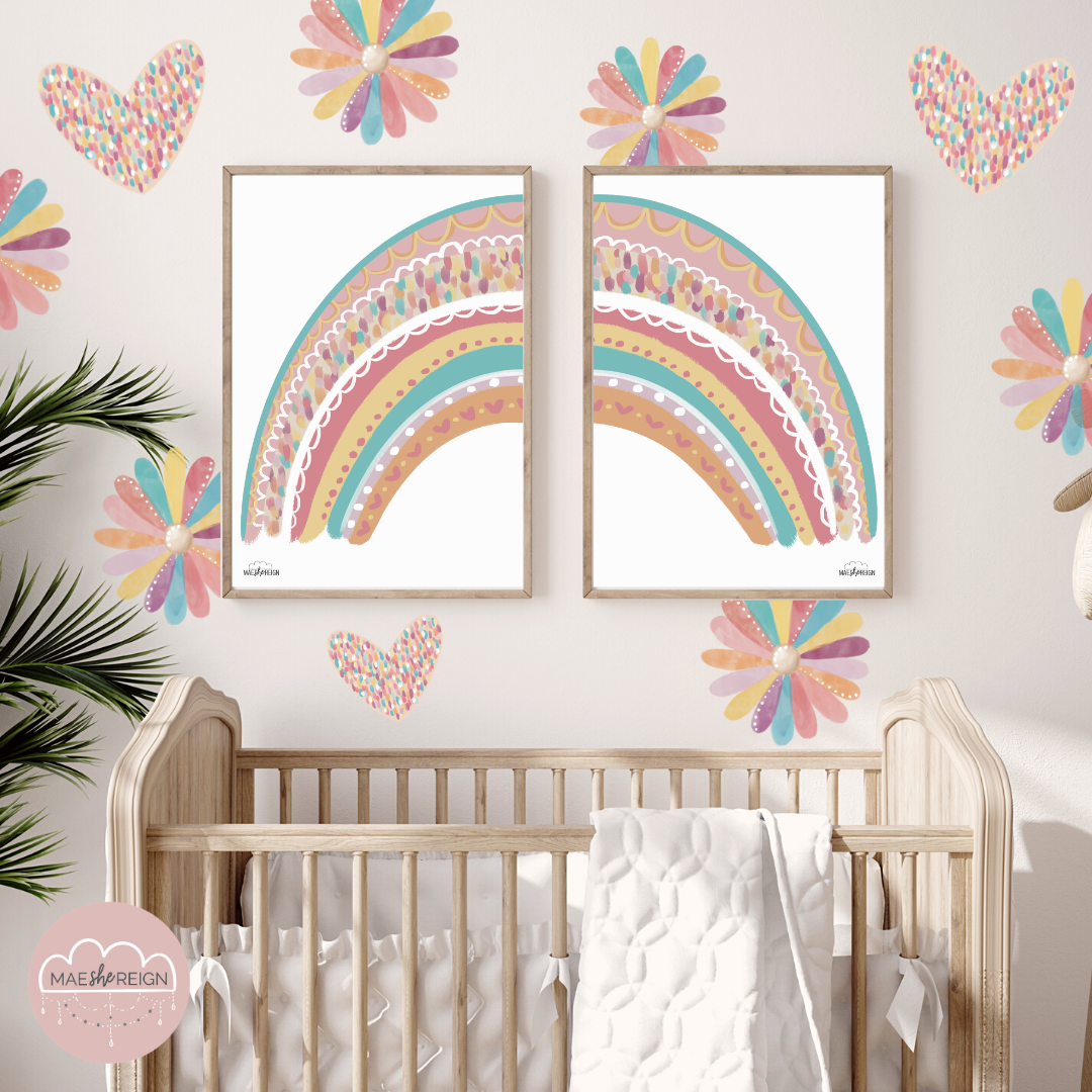 Confetti Rainbow SET (Pair) - Mae She Reign - Creative Studio