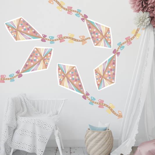 Confetti Rainbow Flying Kites Wall Decals - Mae She Reign - Creative Studio