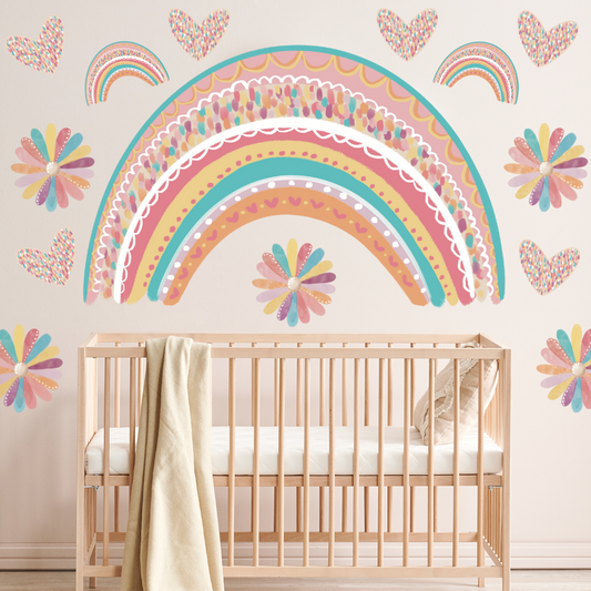 Large Confetti Rainbow Wall Decals - Mae She Reign - Creative Studio