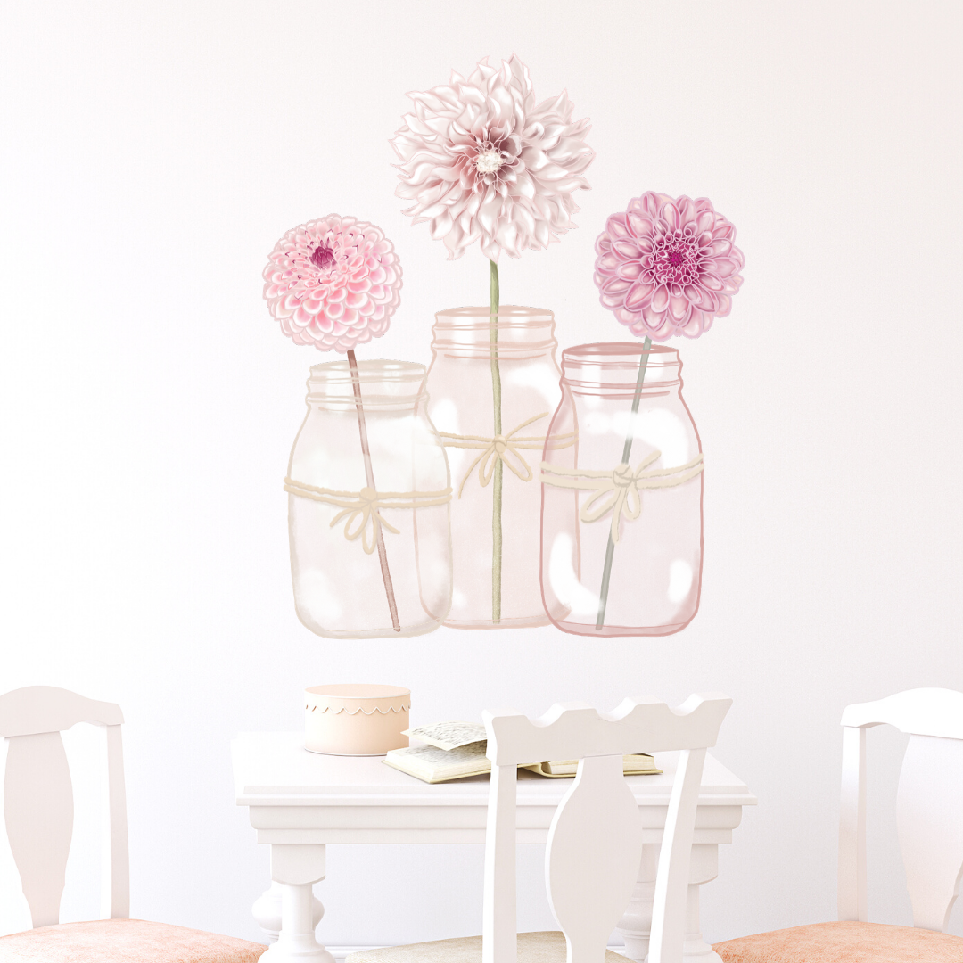 Dahlia Jars Shelfie Wall Decal - Mae She Reign - Creative Studio