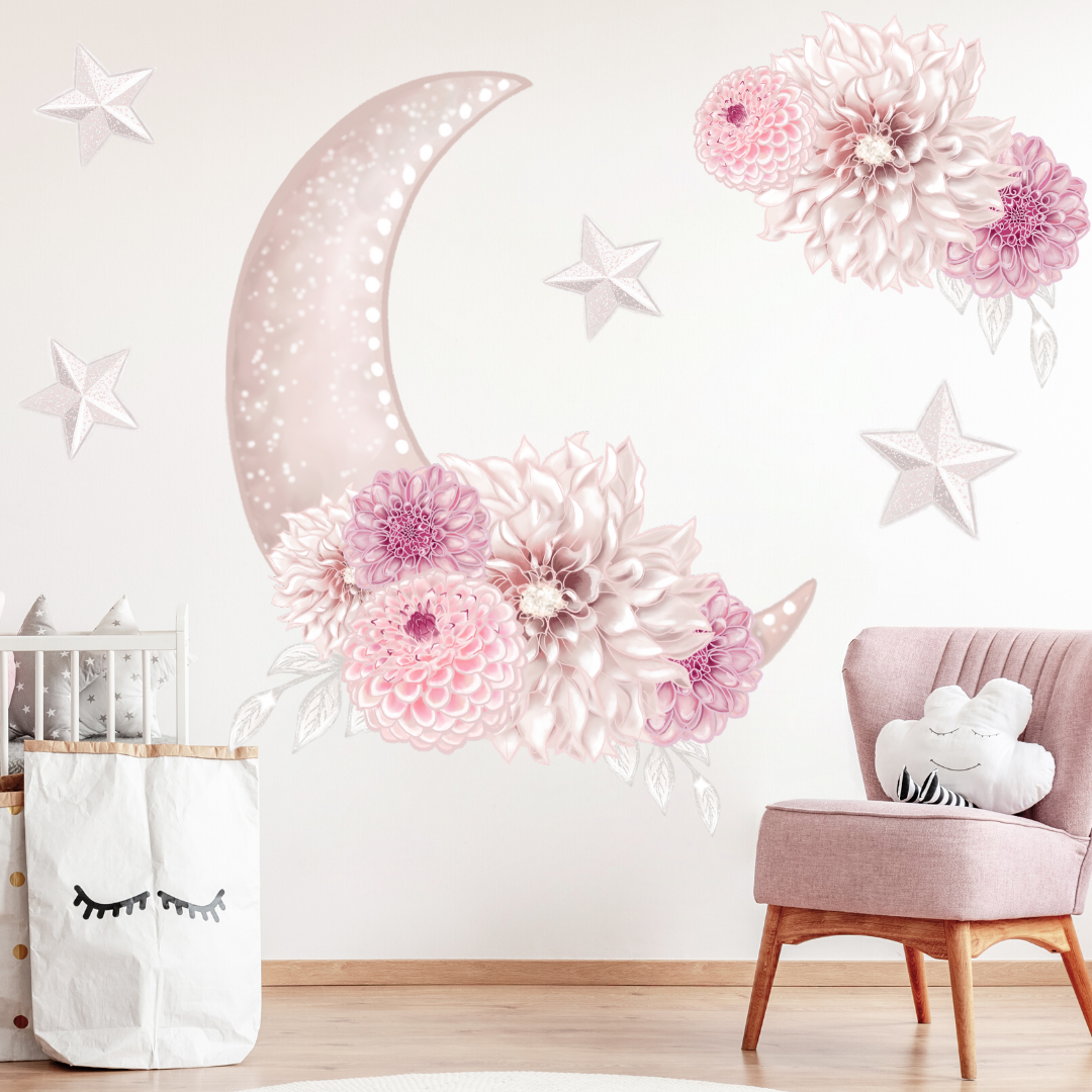 Out of This World Dahlia Moon Wall Decals - Mae She Reign - Creative Studio