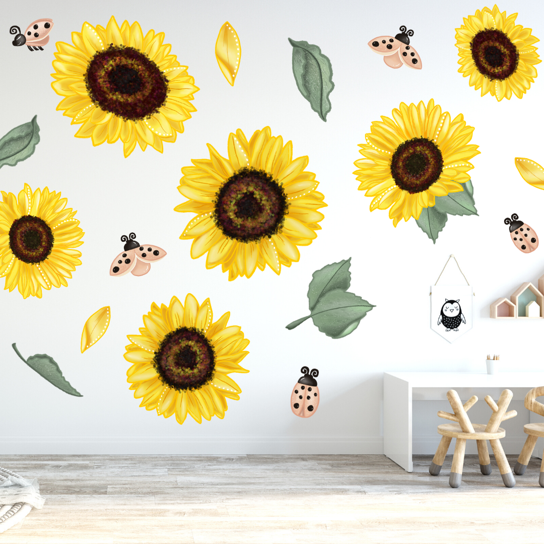 Vibe Sunflowers Wall Decals - Mae She Reign - Creative Studio