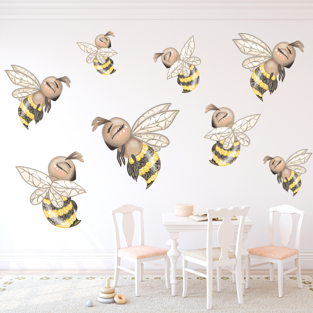 Honey Meadows Bee's Wall Decals - Mae She Reign - Creative Studio
