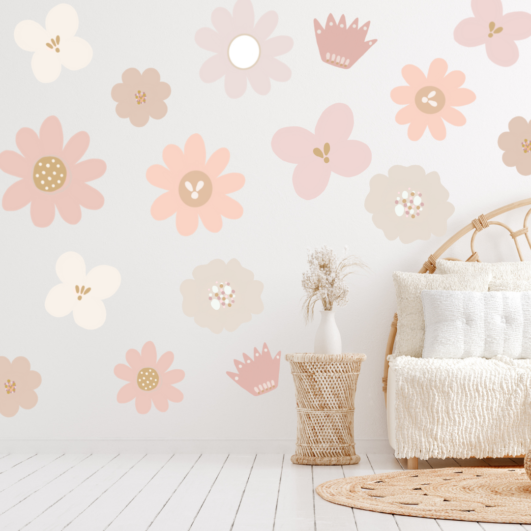 Days With Wildflowers [Blush] Wall Decals - Mae She Reign - Creative Studio