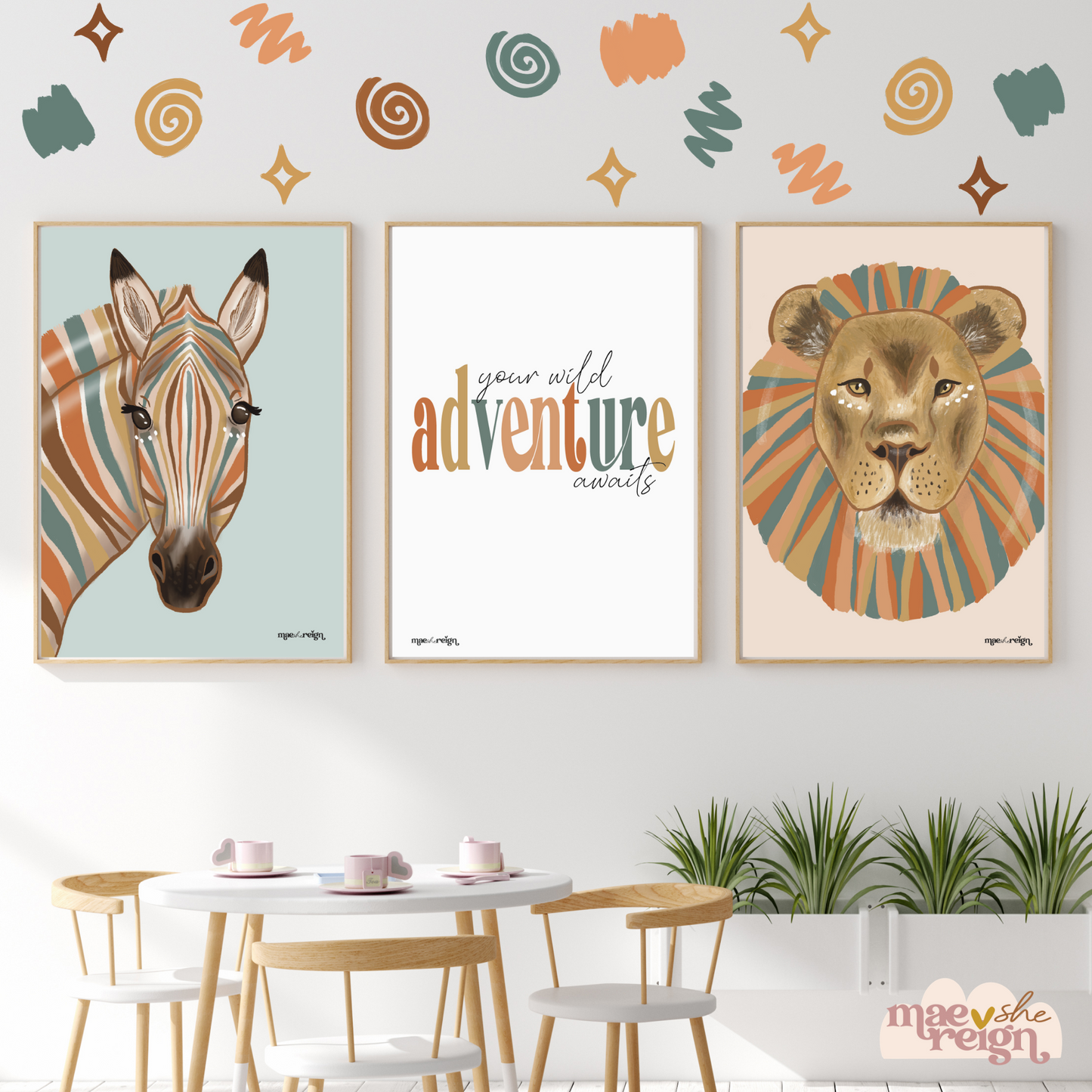Safari 'Your Wild Adventure Awaits' Artwork Print - Mae She Reign - Creative Studio