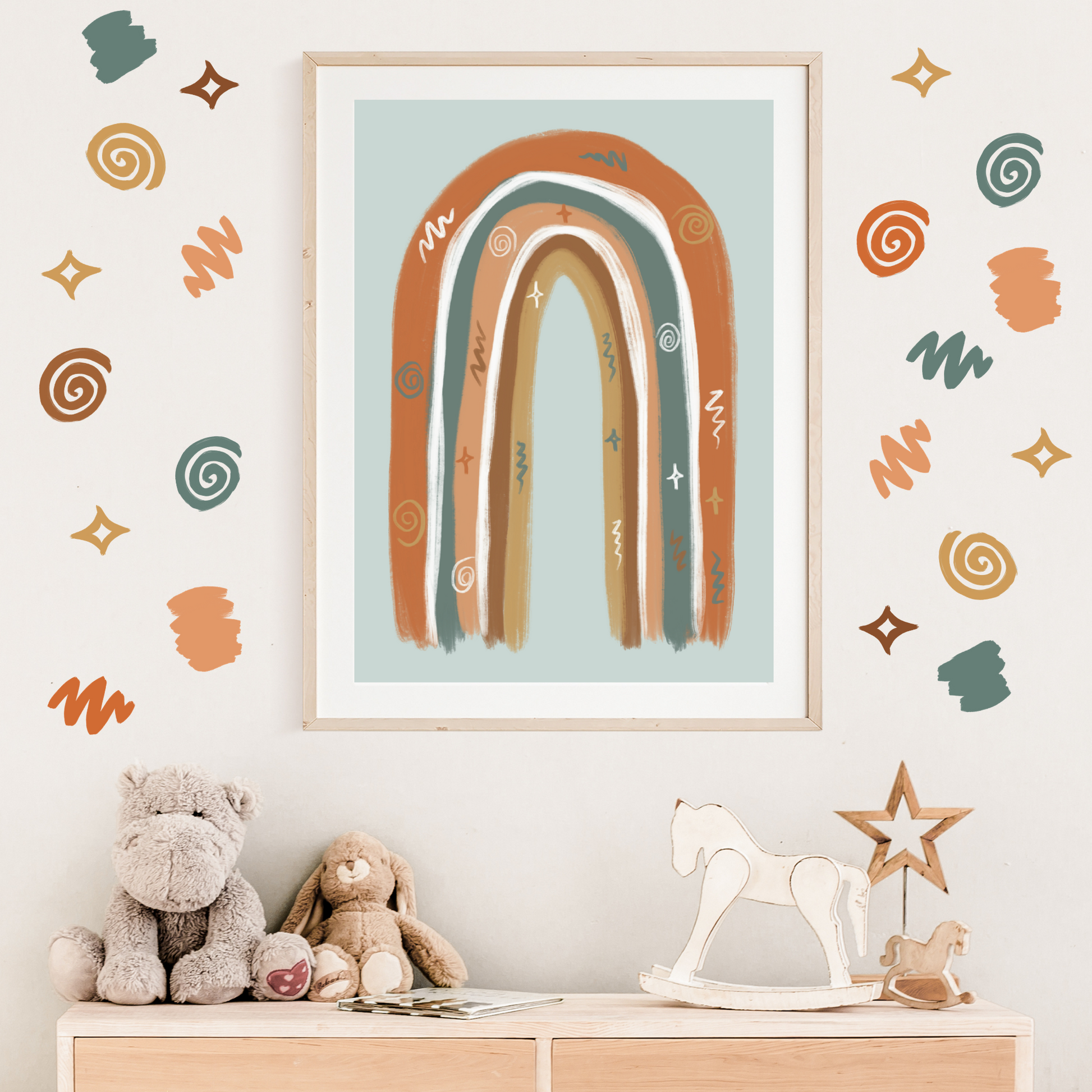 Safari Rainbow Artwork Print - Mae She Reign - Creative Studio