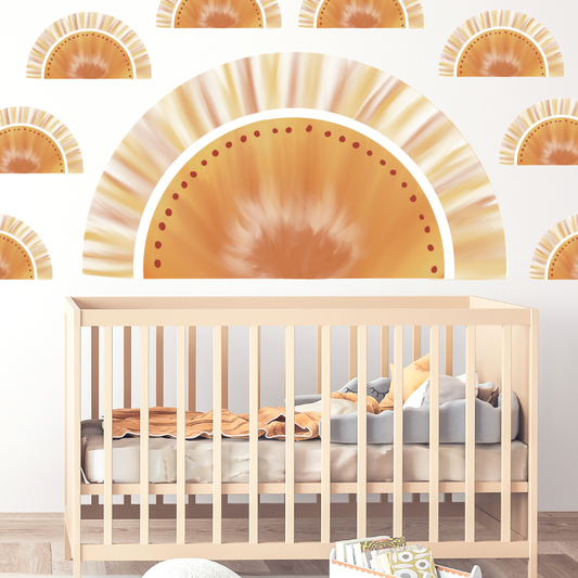 Large Golden Glow Sunset Wall Decals - Mae She Reign - Creative Studio