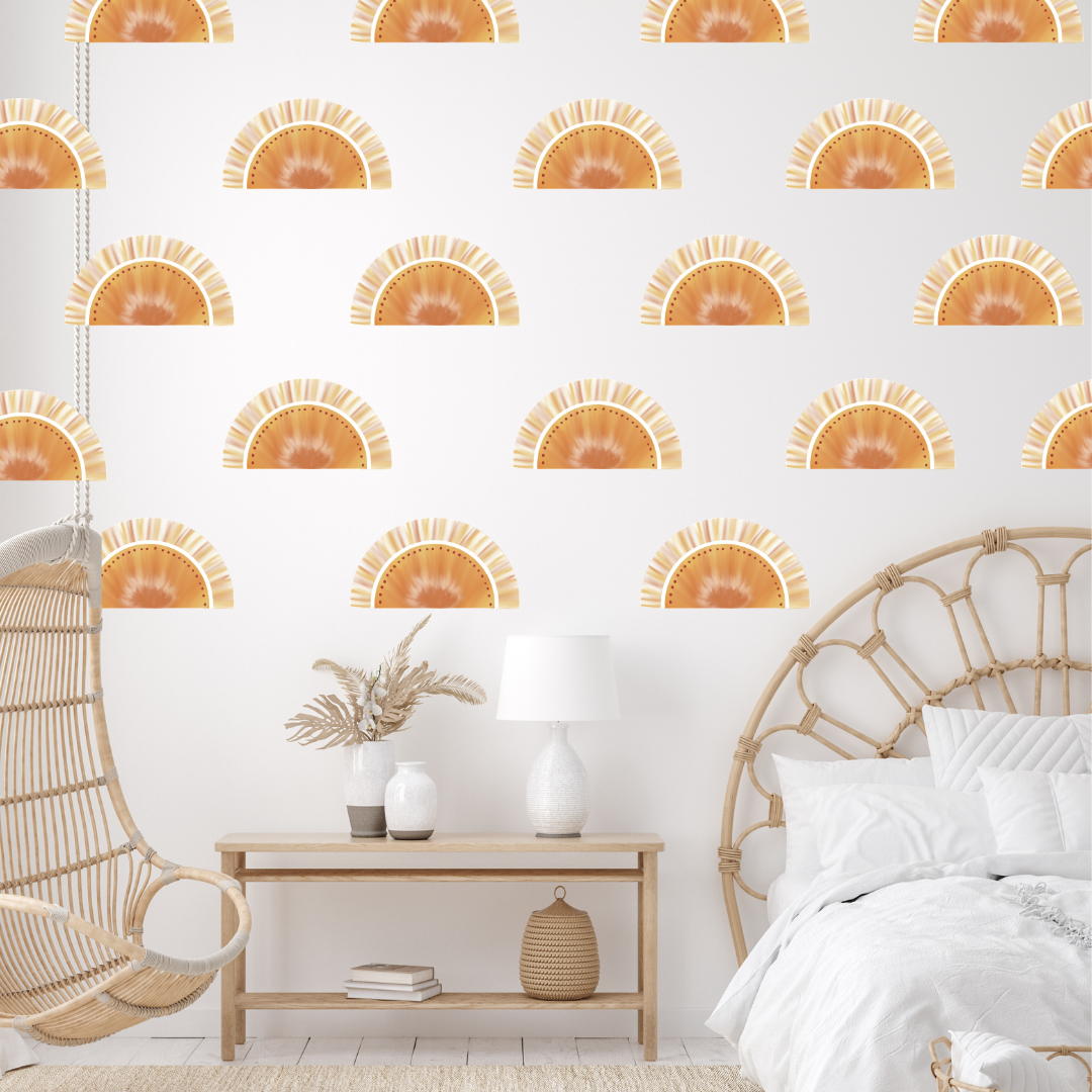 Golden Glow Sunsets Repeated Wall Decals - Mae She Reign - Creative Studio