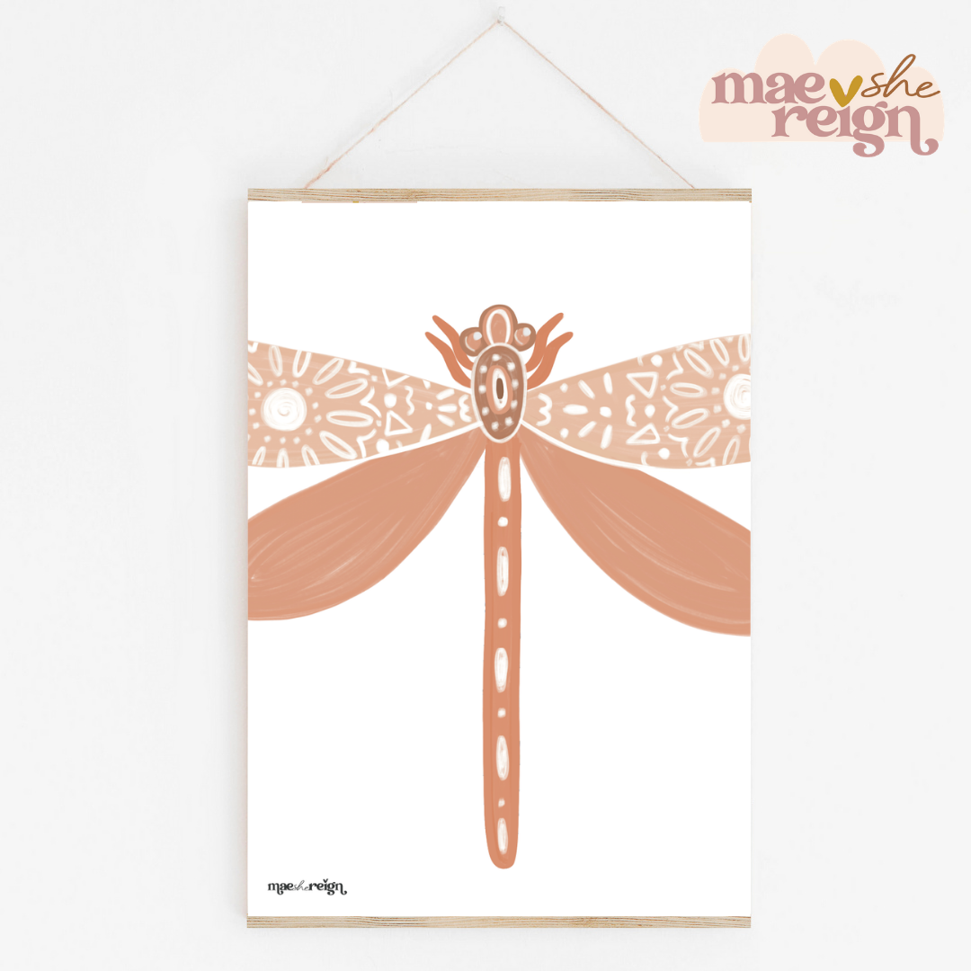 Terracotta Dragonfly Artwork - Mae She Reign - Creative Studio