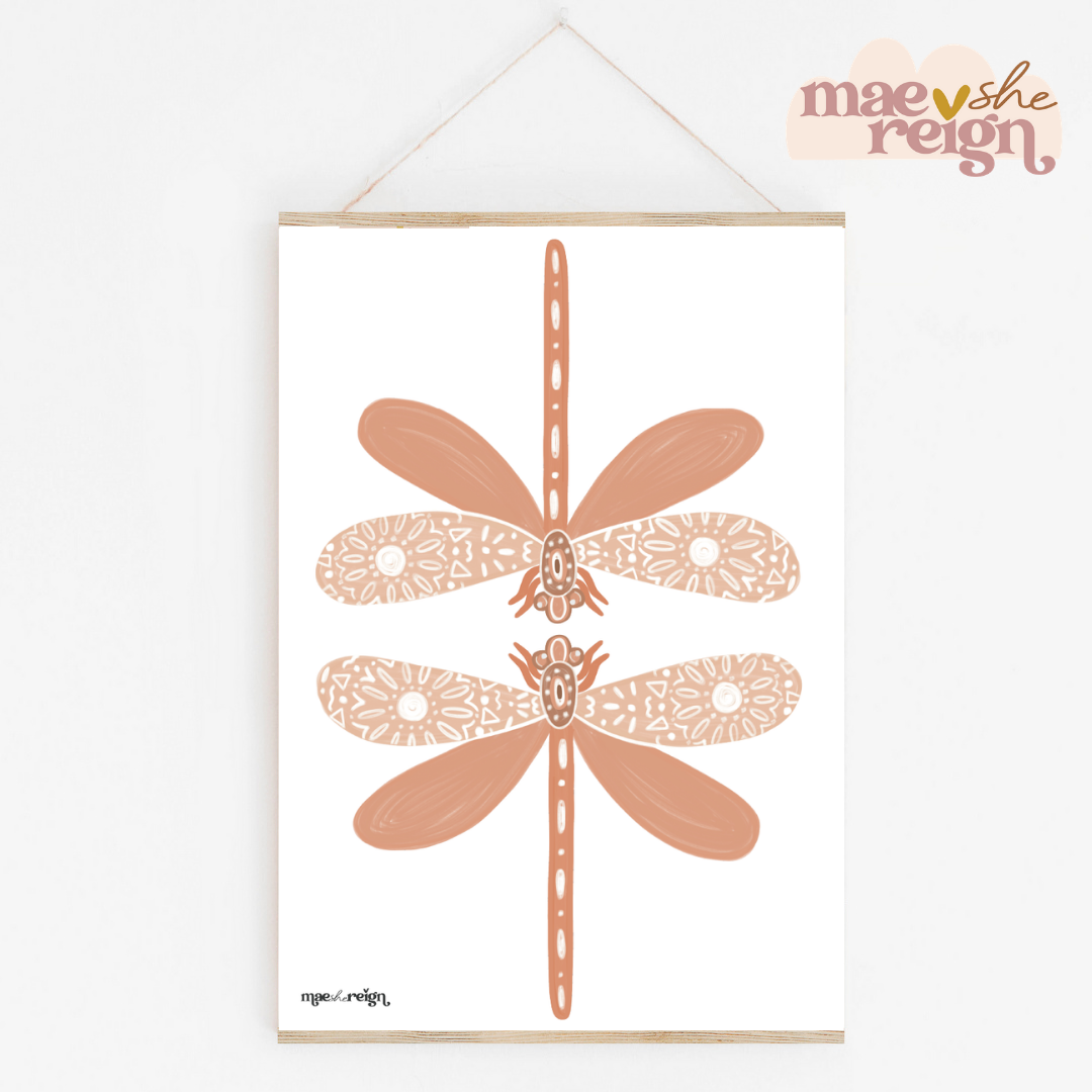 Terracotta Dragonflies Artwork - Mae She Reign - Creative Studio