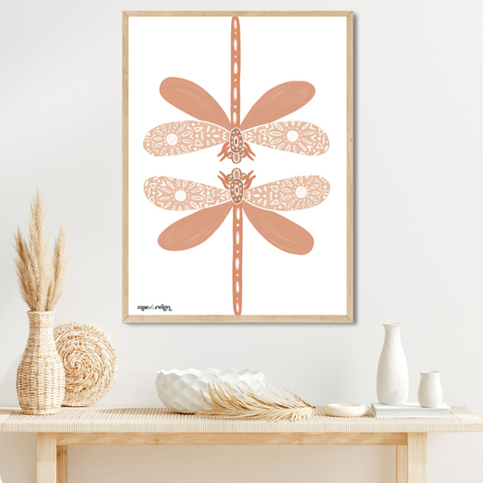 Terracotta Dragonflies Artwork - Mae She Reign - Creative Studio