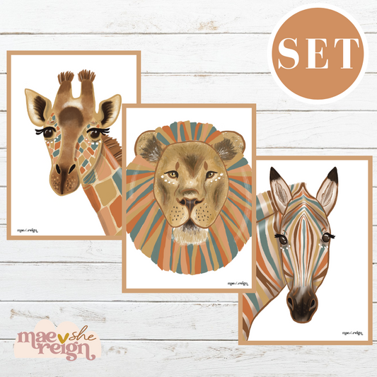 Safari Animals Set (Trio)